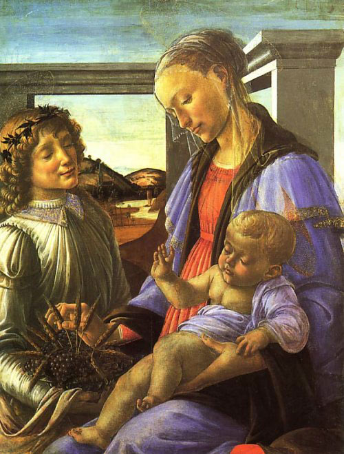 Vierge et enfant avec un ange