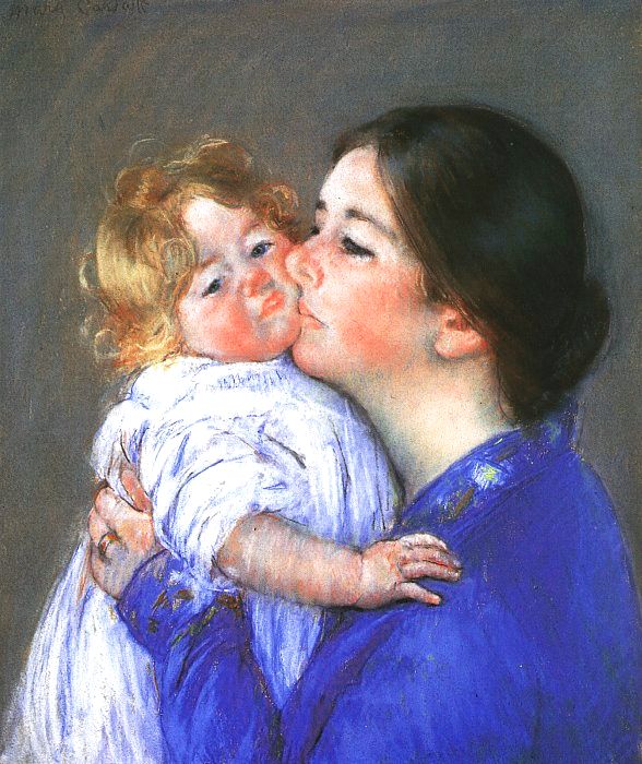 A Kiss for Baby Anne, 1897, pastel on paper